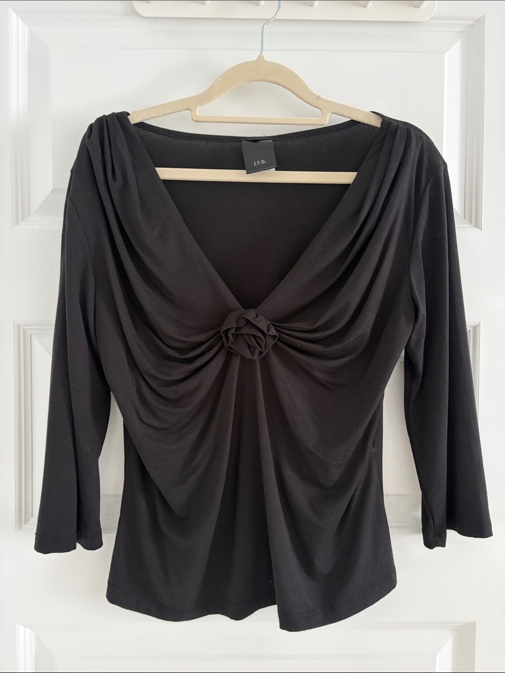 Vintage 3/4 Sleeve Rosette Top